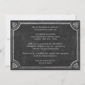 Rustiek krijtbord Eenvoudige foto Afstuderen BBQ Kaart (Achterkant)