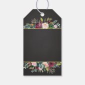 Rustiek krijtbord en bloemen dank u cadeaulabel (Achterkant)