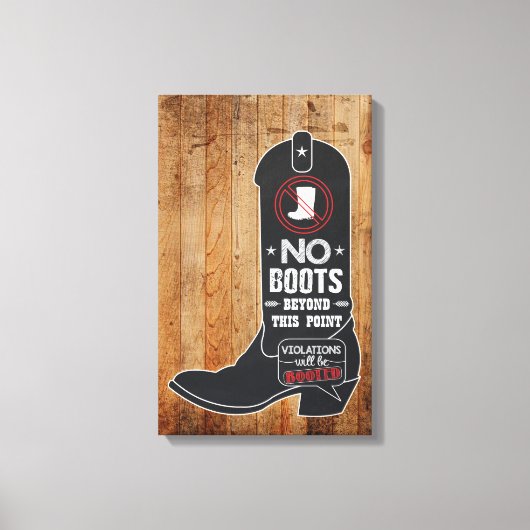 Rustiek krijtbord Ingangsteken Canvas Afdruk (Voorkant)