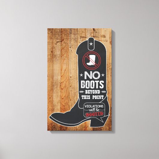 Rustiek krijtbord Ingangsteken Canvas Afdruk (Voorkant)