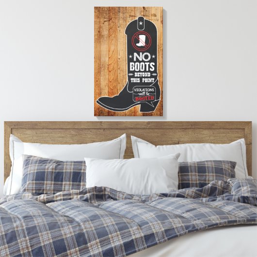 Rustiek krijtbord Ingangsteken Canvas Afdruk (Insitu (Slaapkamer))