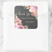 Rustiek krijtbord roze bloemenbruiloft Labels (Tas)