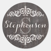 Rustiek  krijtbord Script Naam Monogram