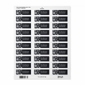 Rustiek krijtbord Sneeuwvlokken Adresetiketten Etiket (Full Sheet)