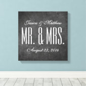 Rustiek krijtbord stijl bruiloft uitgerekt canvas (Insitu (Houten vloer))