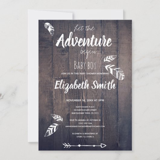 Rustiek Laat het avontuur beginnen. Kaart (Voorkant)