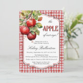 Rustiek land Appel van ons oog Baby shower Kaart (Staand voorkant)