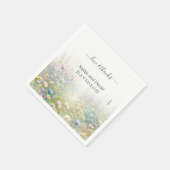 Rustiek Land Aquarel Wildbloemen Bruiloft Servet (Hoek)