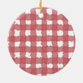 Rustiek land baby eerste kerstvos keramisch ornament (Achterkant)