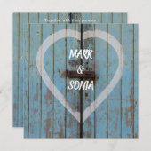 Rustiek land bard deur bruiloft uitnodiging (Voorkant / Achterkant)