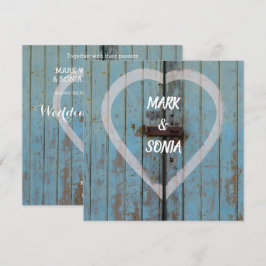 Rustiek land bard deur bruiloft uitnodiging