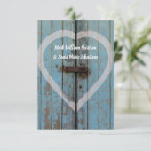 Rustiek land bard deur bruiloft uitnodiging (Staand voorkant)