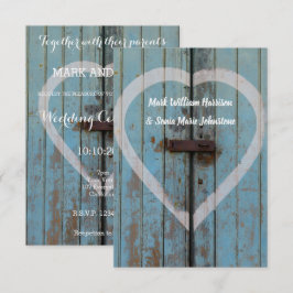 Rustiek land bard deur bruiloft uitnodiging