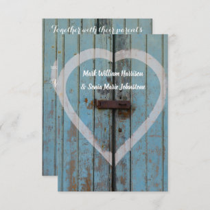 Rustiek land bard deur bruiloft uitnodiging