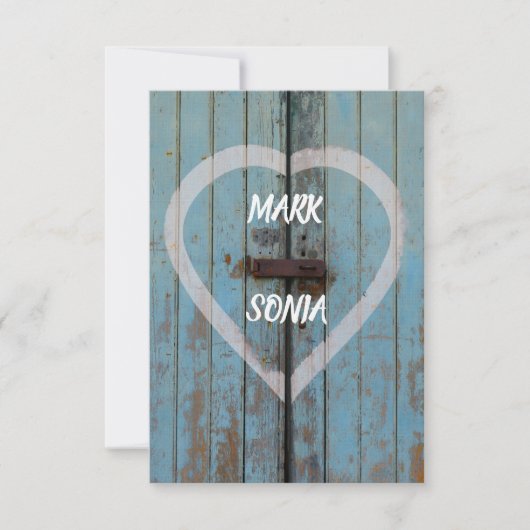 Rustiek land bard door Verlovingsfeest Kaart (Voorkant)