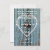 Rustiek land bard door Verlovingsfeest Kaart (Achterkant)