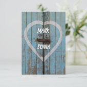 Rustiek land bard door Verlovingsfeest Kaart (Staand voorkant)