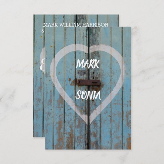 Rustiek land bard door Verlovingsfeest Kaart (Voorkant / Achterkant)