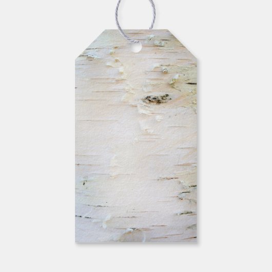 Rustiek Land Berk Bark Hart Bruiloft Cadeaulabel (Achterkant)