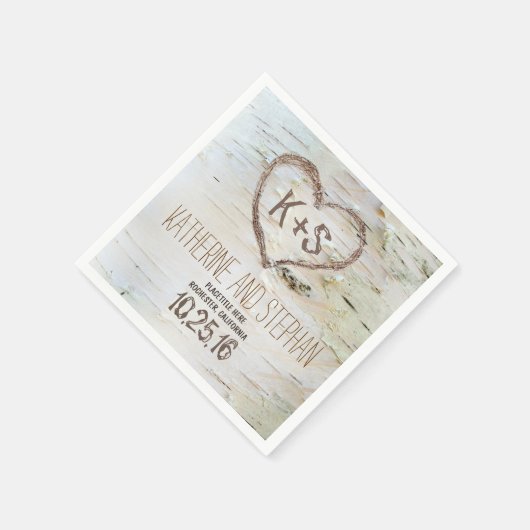 rustiek land berk bast papier servetten (Hoek)