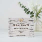 Rustiek Land Berk Hart initiaal vrijgezellenfeest Briefkaart (Staand voorkant)