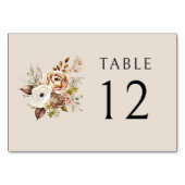 Rustiek Land Bloemen Aarde Neutrale Herfst Bruilof Kaart (Achterkant)