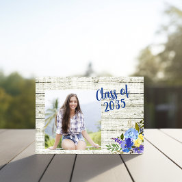 Rustiek Land Bloemen Afstuderen Kaart