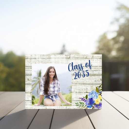 Rustiek Land Bloemen Afstuderen Kaart