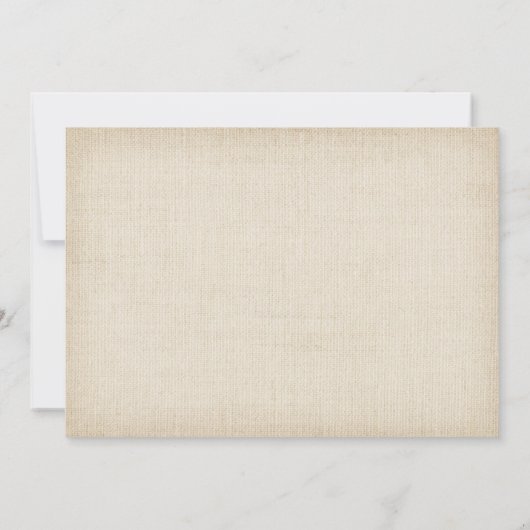 Rustiek Land Bloemen Kant Burlap Dank u Bedankkaart (Achterkant)