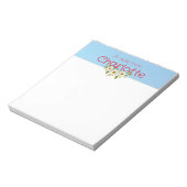 Rustiek Land Bloemen madeliefje waterverf blauw Notitieblok (Linkerzijde)