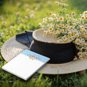 Rustiek Land Bloemen madeliefje waterverf blauw Notitieblok