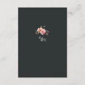 Rustiek Land Bloemen Sage Groene Bruiloft Details Informatiekaartje (Achterkant)