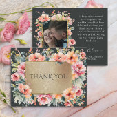 Rustiek Land Bloemen Sage Groene Bruiloft Flat Bedankkaart