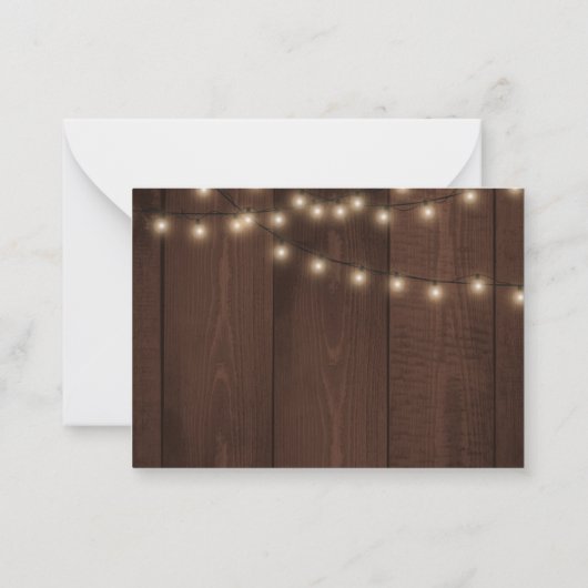 Rustiek land bloemenbudget bruiloft elegante RSVP Notitiekaartje (Achterkant)