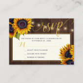 Rustiek land bloemenbudget bruiloft reactie RSVP Informatiekaartje (Voorkant)