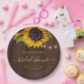 Rustiek land bloemenelegant vrijgezellenfeest papieren bordje (Feest)