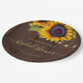 Rustiek land bloemenelegant vrijgezellenfeest papieren bordje (Gekanteld)