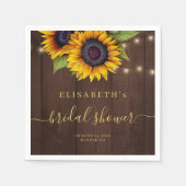 Rustiek land bloemenelegant vrijgezellenfeest servet (Voorkant)