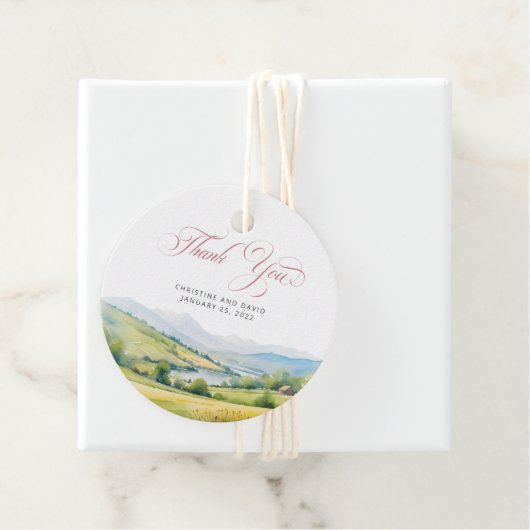Rustiek land Boerderij bruiloft dank u Bedankjes Labels (In situ)