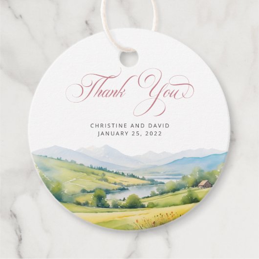 Rustiek land Boerderij bruiloft dank u Bedankjes Labels (Voorkant)
