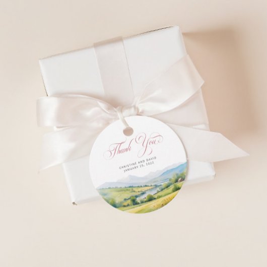 Rustiek land Boerderij bruiloft dank u Bedankjes Labels