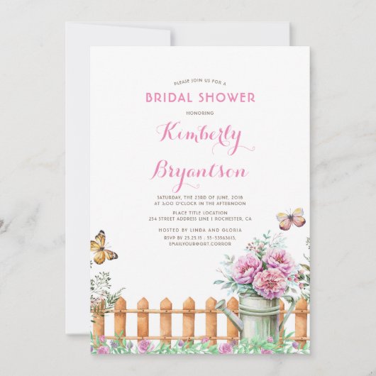 Rustiek Land Boerderij | Garden Peony Vrijgezellen Kaart (Voorkant)