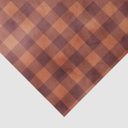 Rustiek Land Boerderij Plaid Patroon Tissuepapier (Detail)