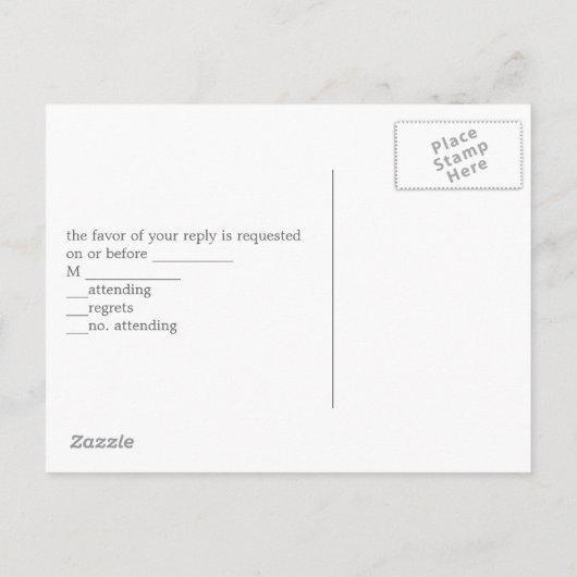 Rustiek land boerderij rode schuur bruiloft RSVP Uitnodiging Briefkaart (Achterkant)