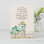 Rustiek Land Boerderij Schuur Bruiloft Uitnodiging (Staand voorkant)