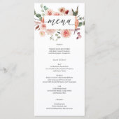 Rustiek Land Boho Bruiloft Vrijgezellenfeest Menu (Voorkant)