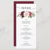 Rustiek Land Boho Bruiloft Vrijgezellenfeest Menu (Voorkant / Achterkant)