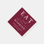 Rustiek Land Bourgondië Eet Drink en trouwen Servet (Hoek)