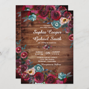 Rustiek Land Bourgondië Rode Marine Bloemen Bruilo Kaart