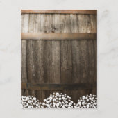 Rustiek land bruiloft details | Snaar van lichten Informatiekaartje (Achterkant)